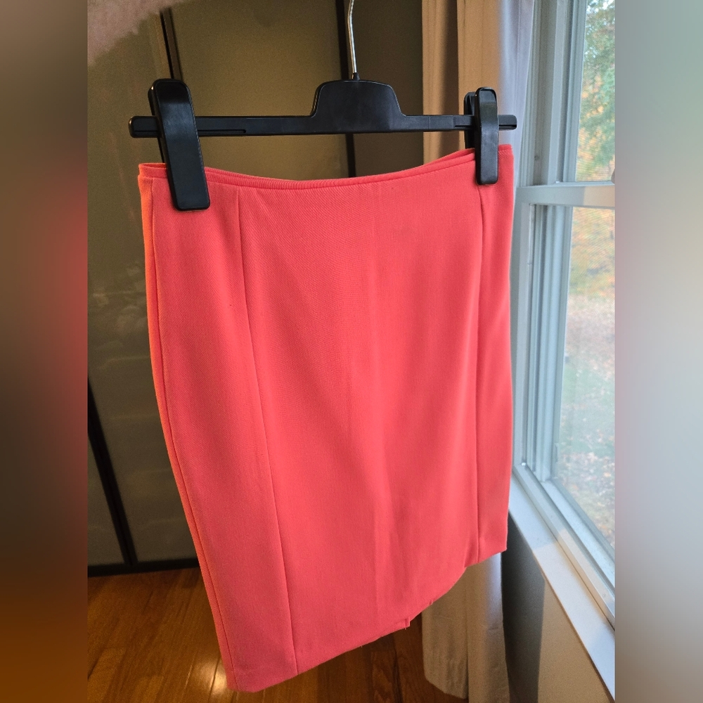 H&M Vibrant Coral Pencil Skirt